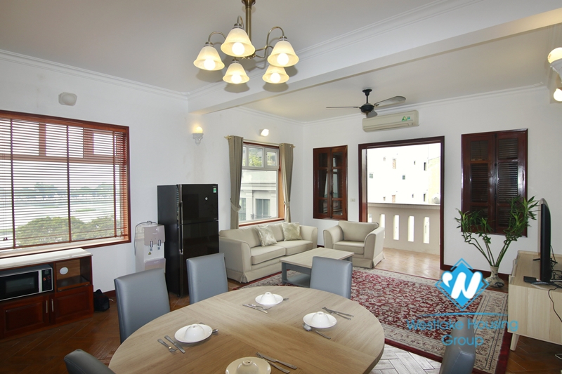 Super spacious, newly renovated lake view apartment for rent in Truc Bach, Ba Dinh